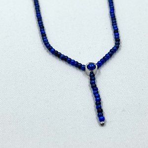 Varied Blue Beaded 14” Choker